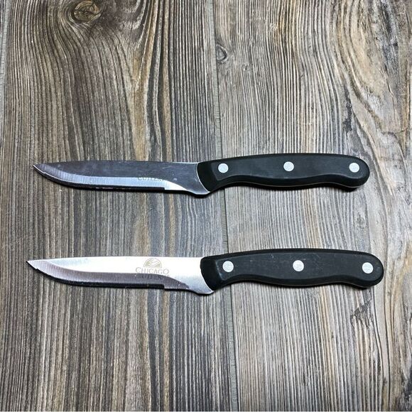 Lot 2 Chicago Cutlery 4.5 Inch Kitchen Utility Knife Replacement Serrated - Picture 1 of 8